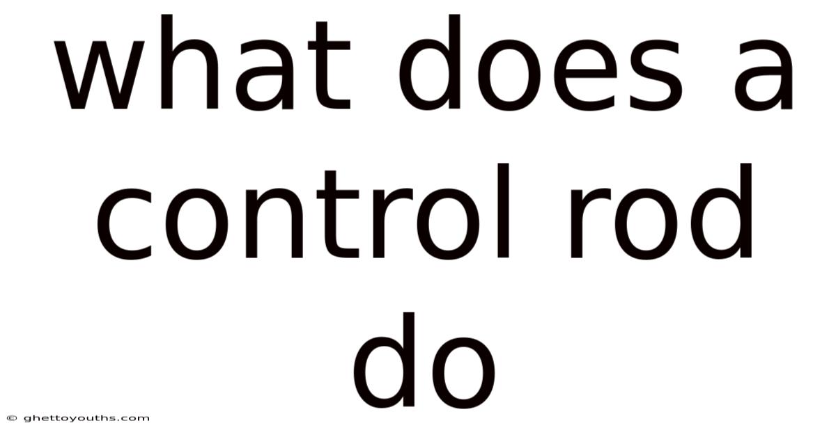 What Does A Control Rod Do
