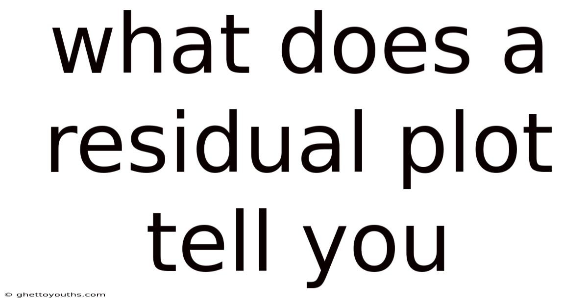 What Does A Residual Plot Tell You