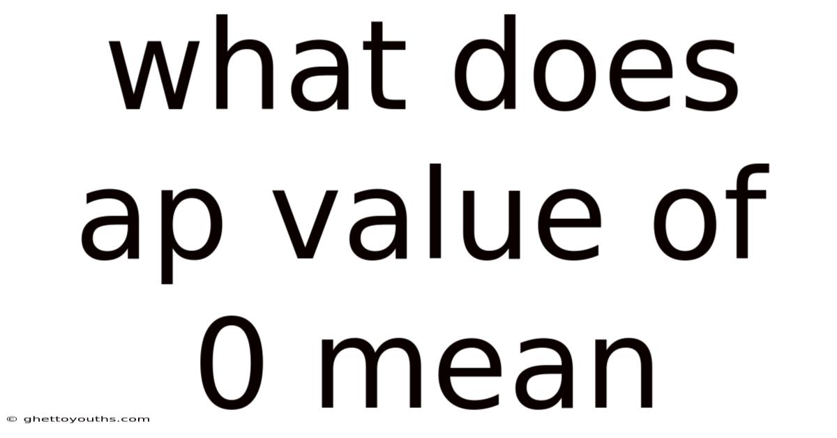 What Does Ap Value Of 0 Mean
