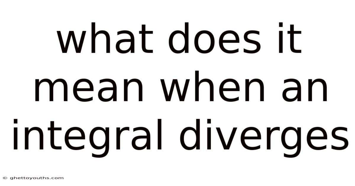 What Does It Mean When An Integral Diverges