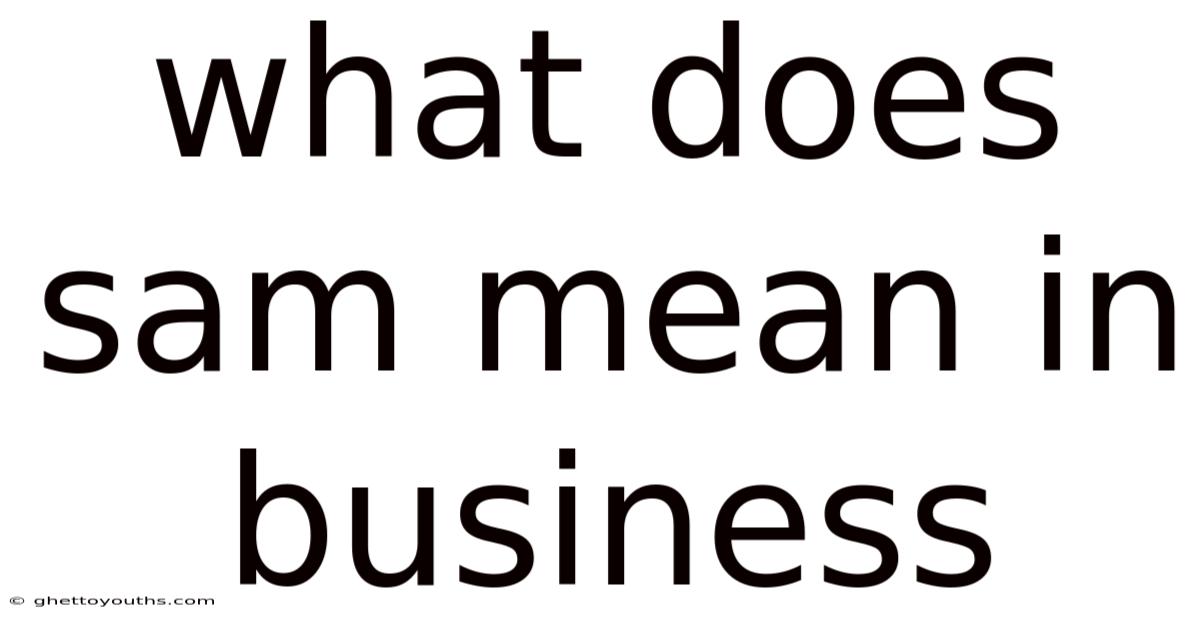 What Does Sam Mean In Business