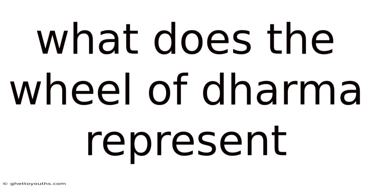 What Does The Wheel Of Dharma Represent