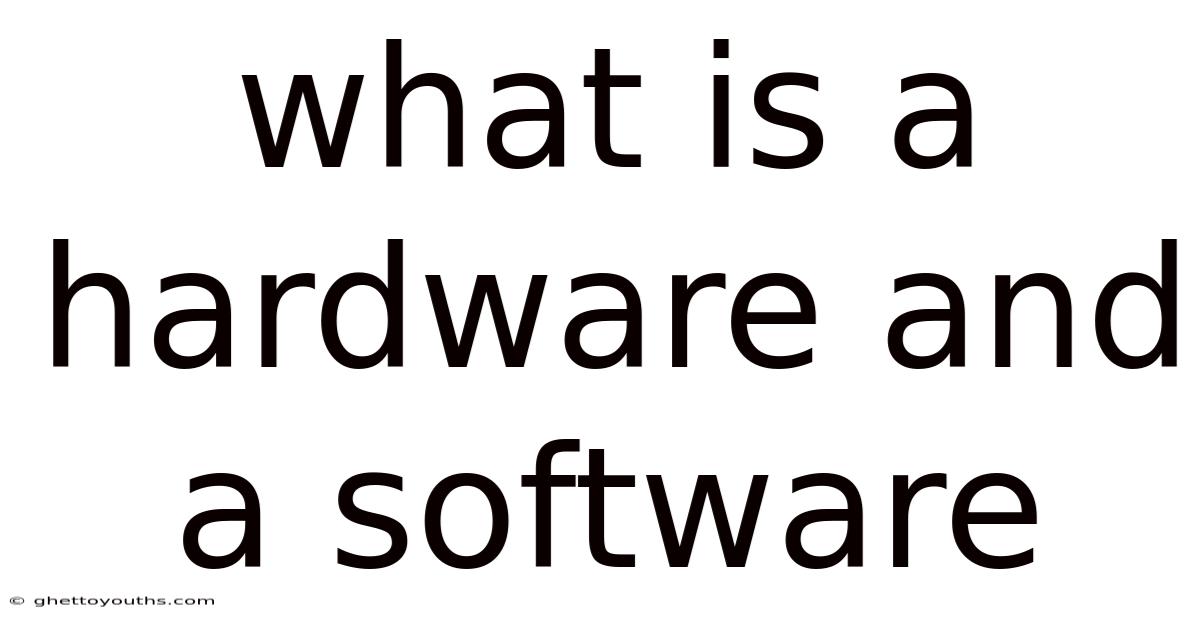 What Is A Hardware And A Software