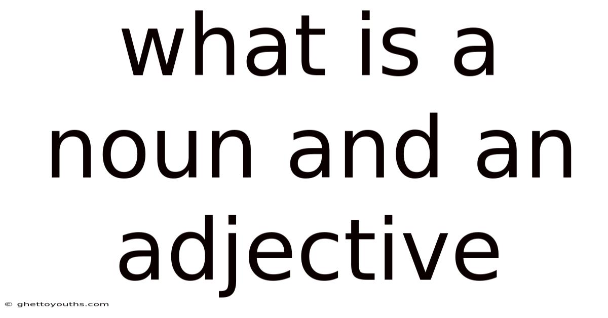 What Is A Noun And An Adjective
