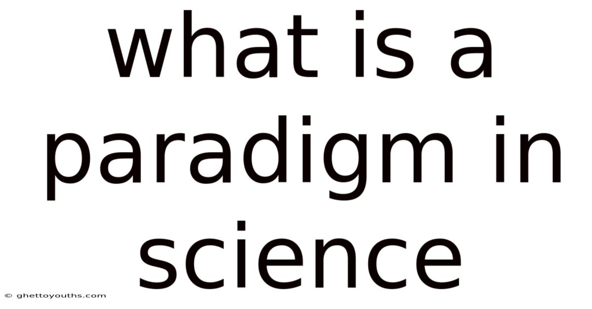 What Is A Paradigm In Science