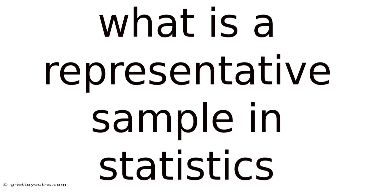 What Is A Representative Sample In Statistics