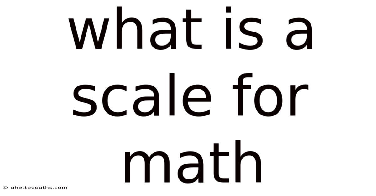 What Is A Scale For Math