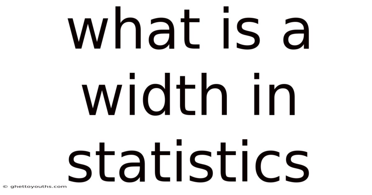What Is A Width In Statistics