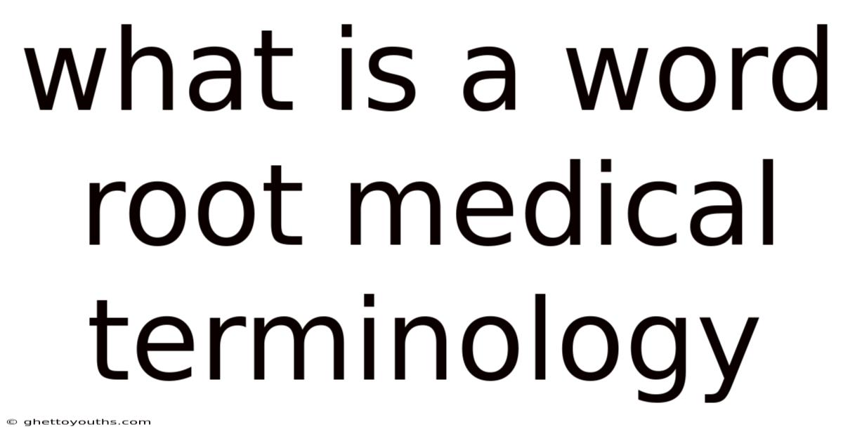 What Is A Word Root Medical Terminology
