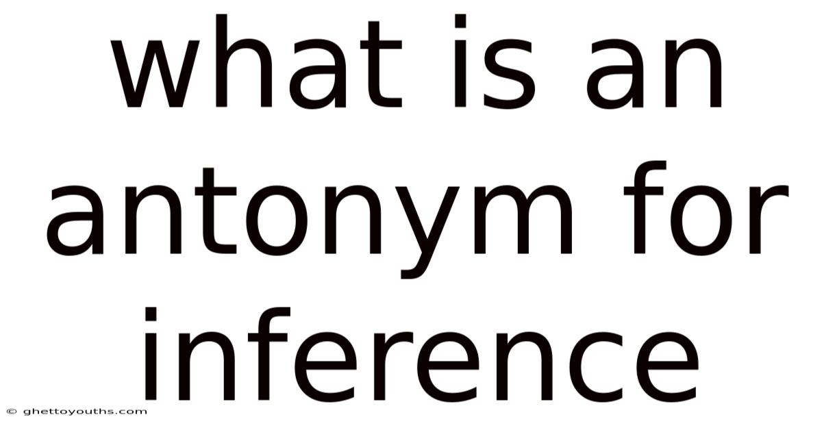 What Is An Antonym For Inference