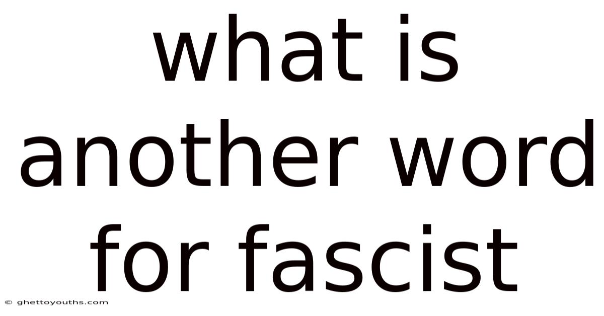 What Is Another Word For Fascist