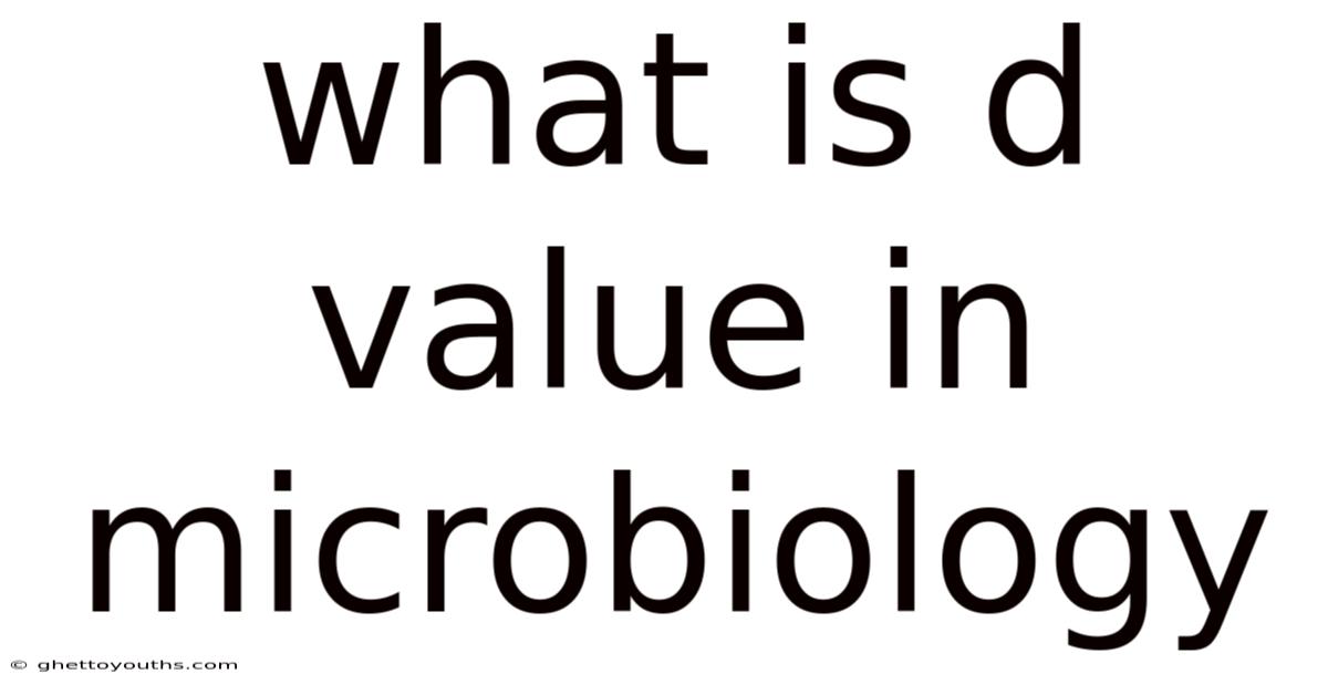 What Is D Value In Microbiology