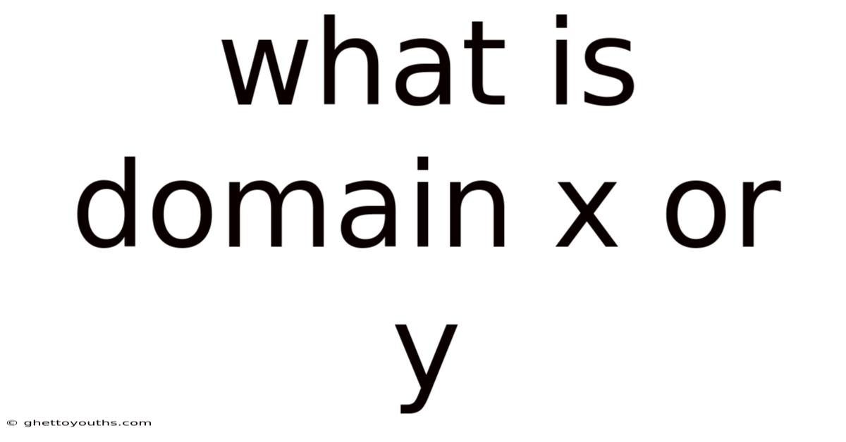 What Is Domain X Or Y