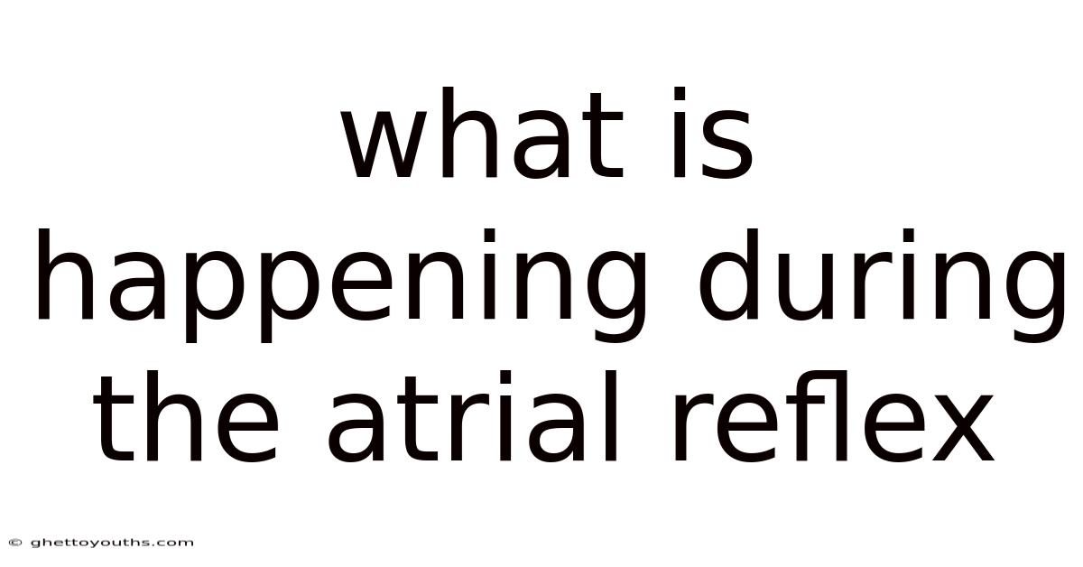 What Is Happening During The Atrial Reflex