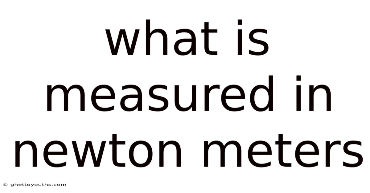 What Is Measured In Newton Meters
