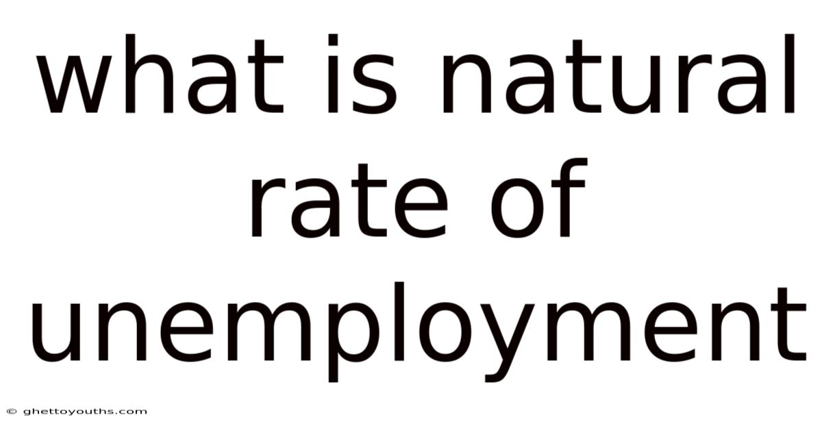 What Is Natural Rate Of Unemployment