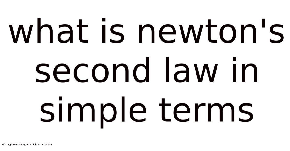 What Is Newton's Second Law In Simple Terms