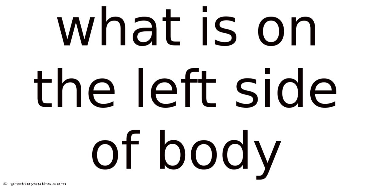 What Is On The Left Side Of Body