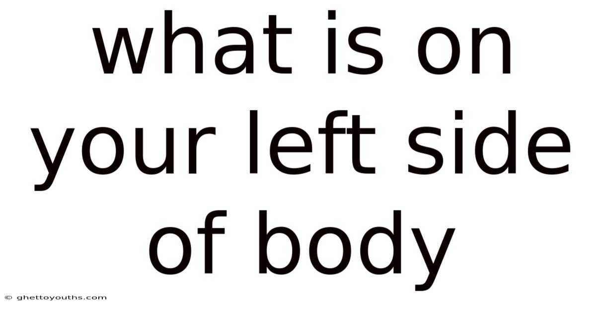 What Is On Your Left Side Of Body