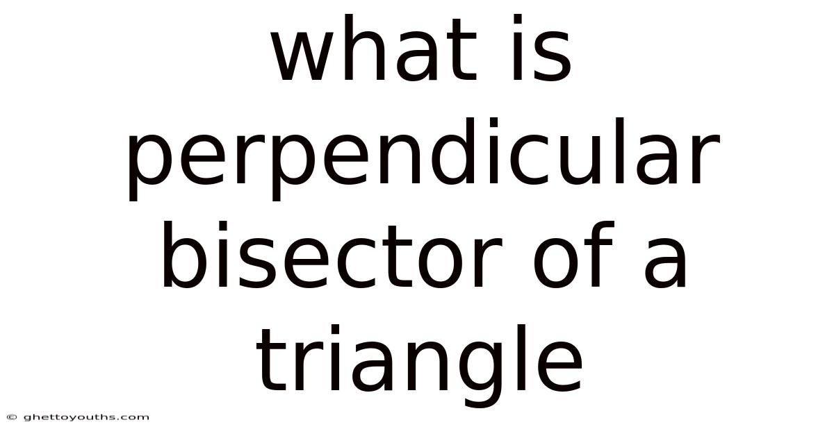 What Is Perpendicular Bisector Of A Triangle