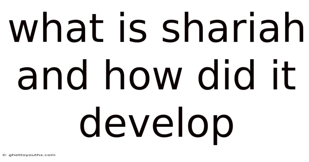 What Is Shariah And How Did It Develop