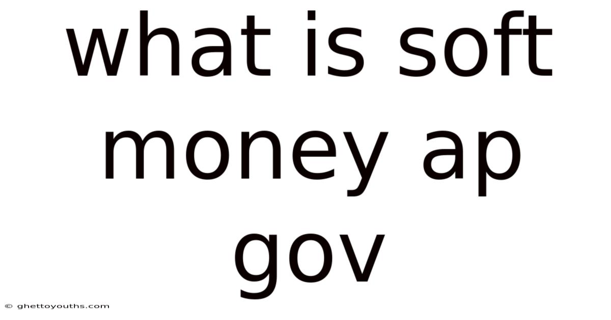 What Is Soft Money Ap Gov