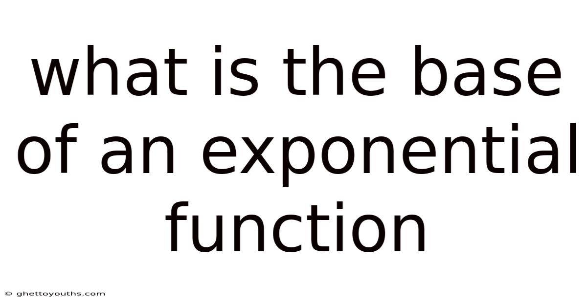 What Is The Base Of An Exponential Function