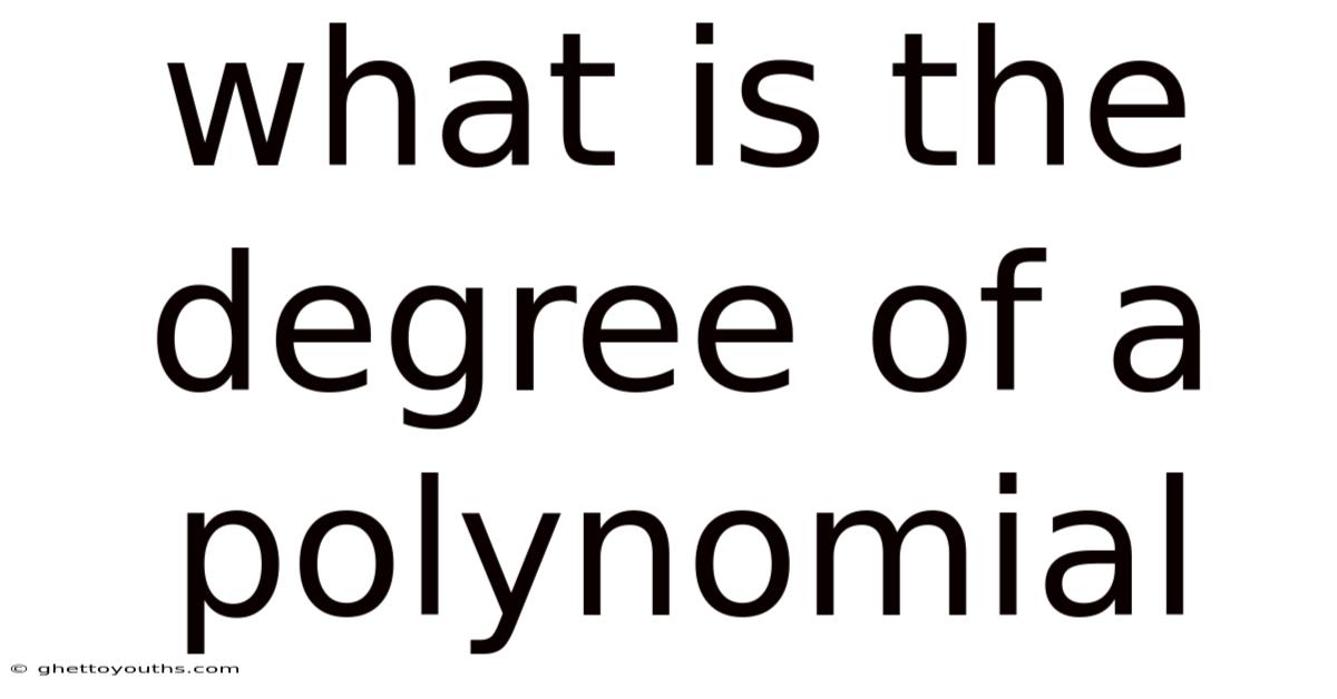 What Is The Degree Of A Polynomial