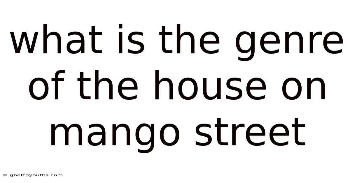 What Is The Genre Of The House On Mango Street