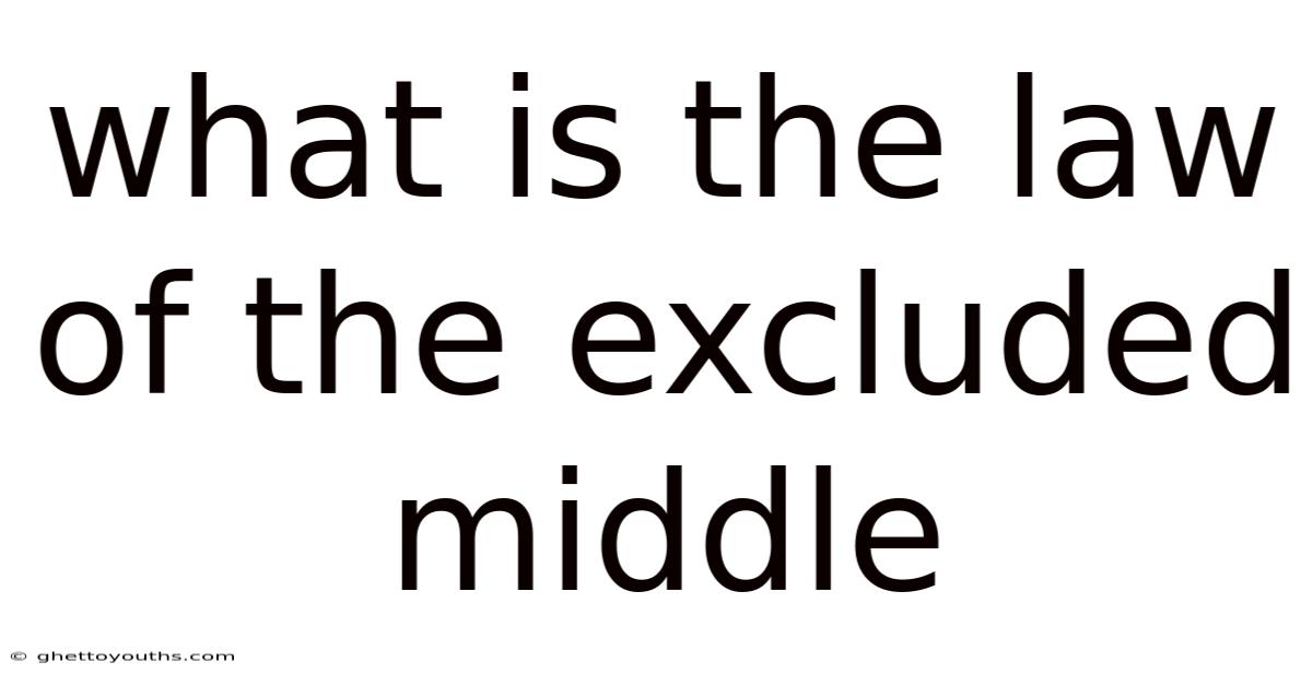 What Is The Law Of The Excluded Middle