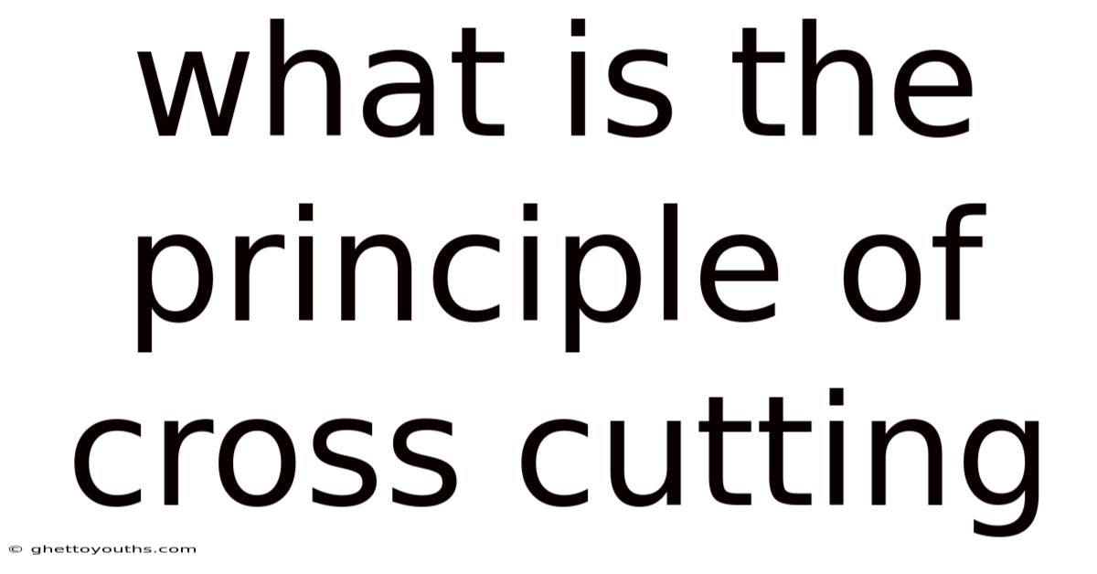 What Is The Principle Of Cross Cutting