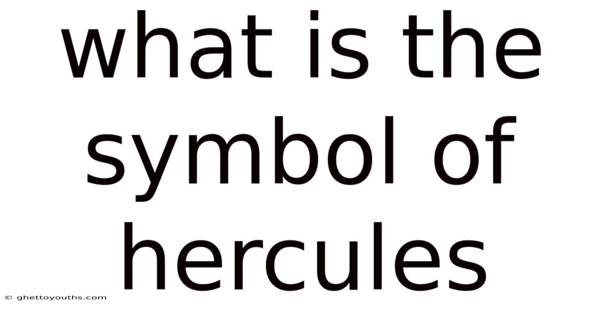 What Is The Symbol Of Hercules
