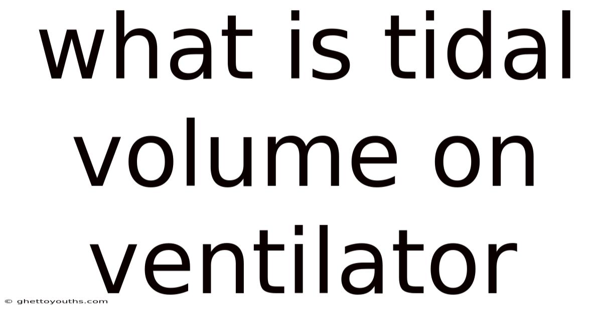 What Is Tidal Volume On Ventilator