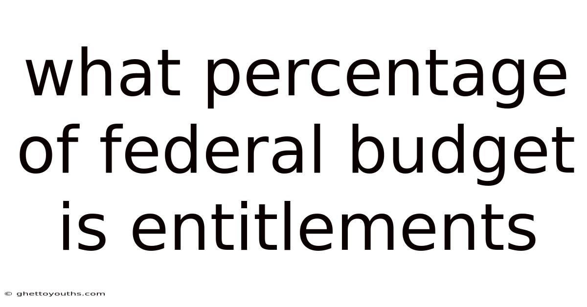 What Percentage Of Federal Budget Is Entitlements