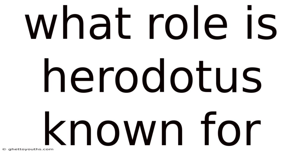 What Role Is Herodotus Known For