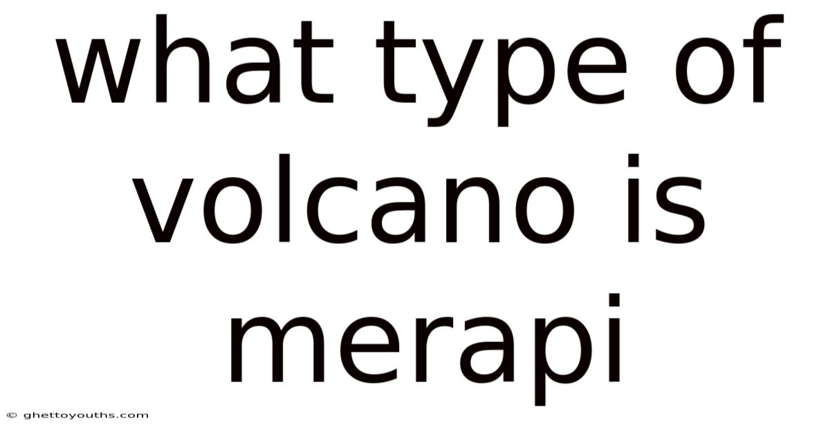 What Type Of Volcano Is Merapi