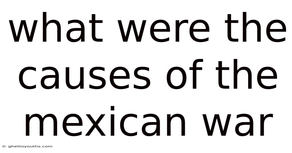 What Were The Causes Of The Mexican War