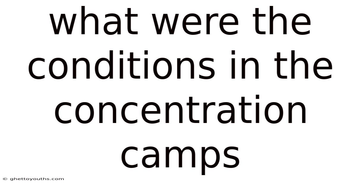 What Were The Conditions In The Concentration Camps