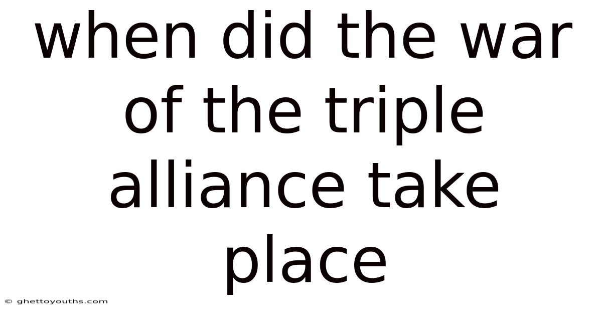 When Did The War Of The Triple Alliance Take Place