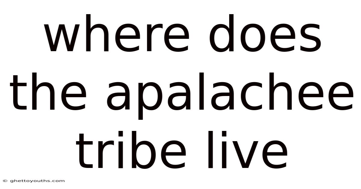 Where Does The Apalachee Tribe Live