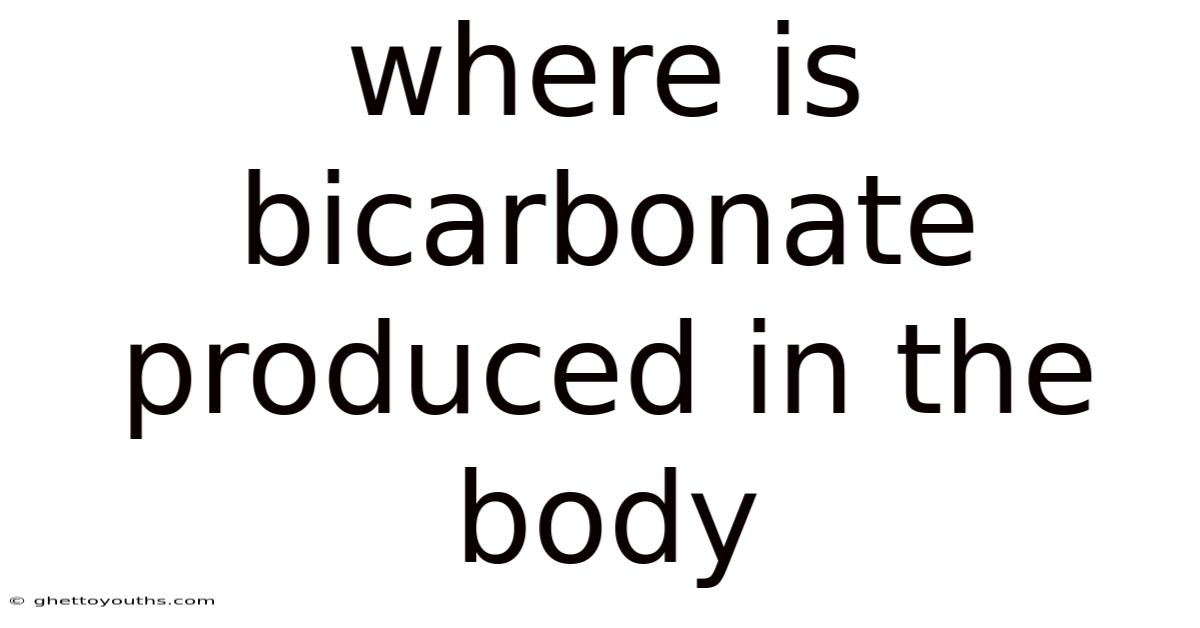 Where Is Bicarbonate Produced In The Body