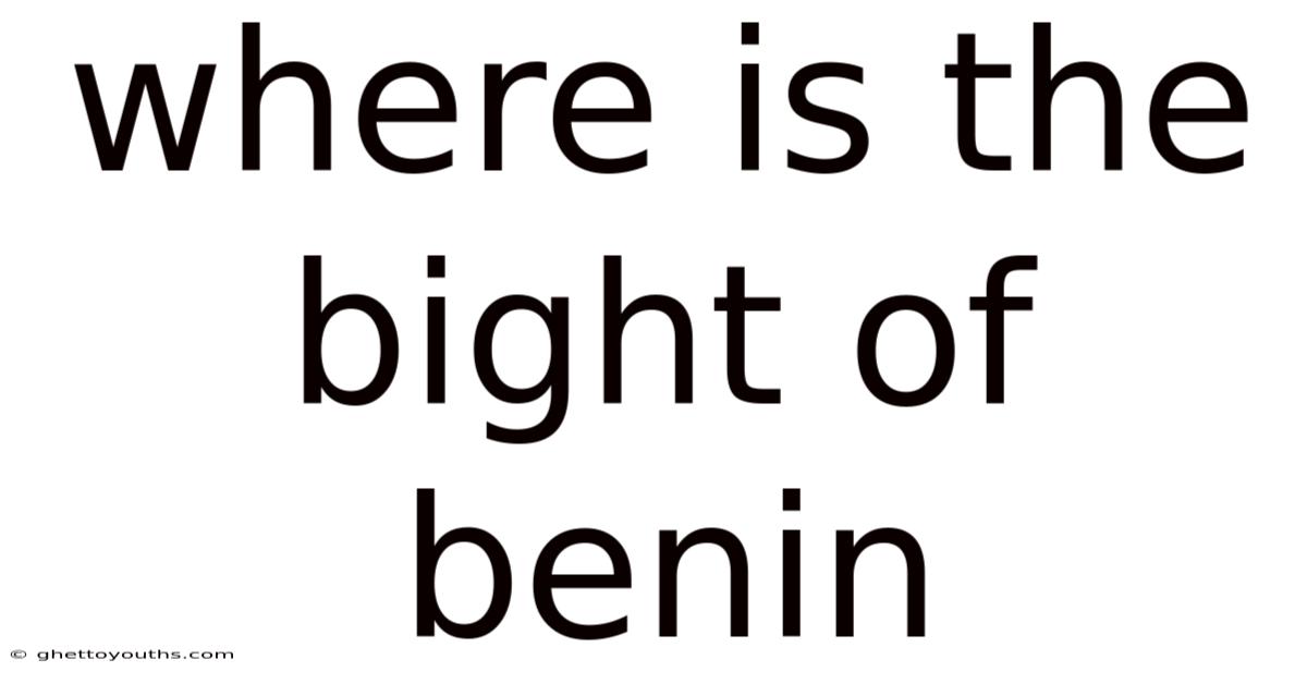 Where Is The Bight Of Benin