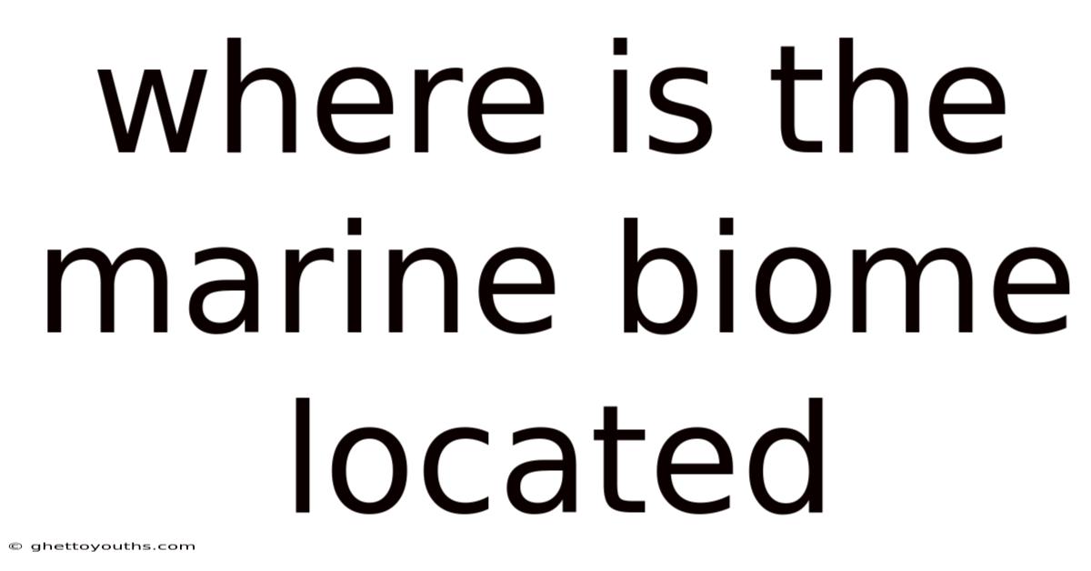 Where Is The Marine Biome Located