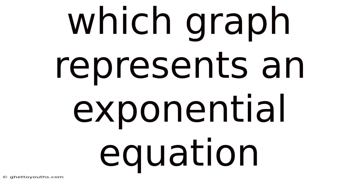 Which Graph Represents An Exponential Equation