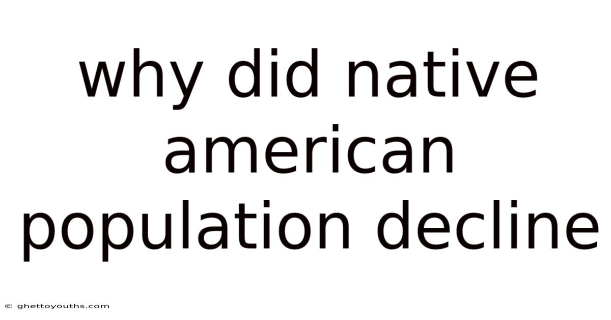 Why Did Native American Population Decline