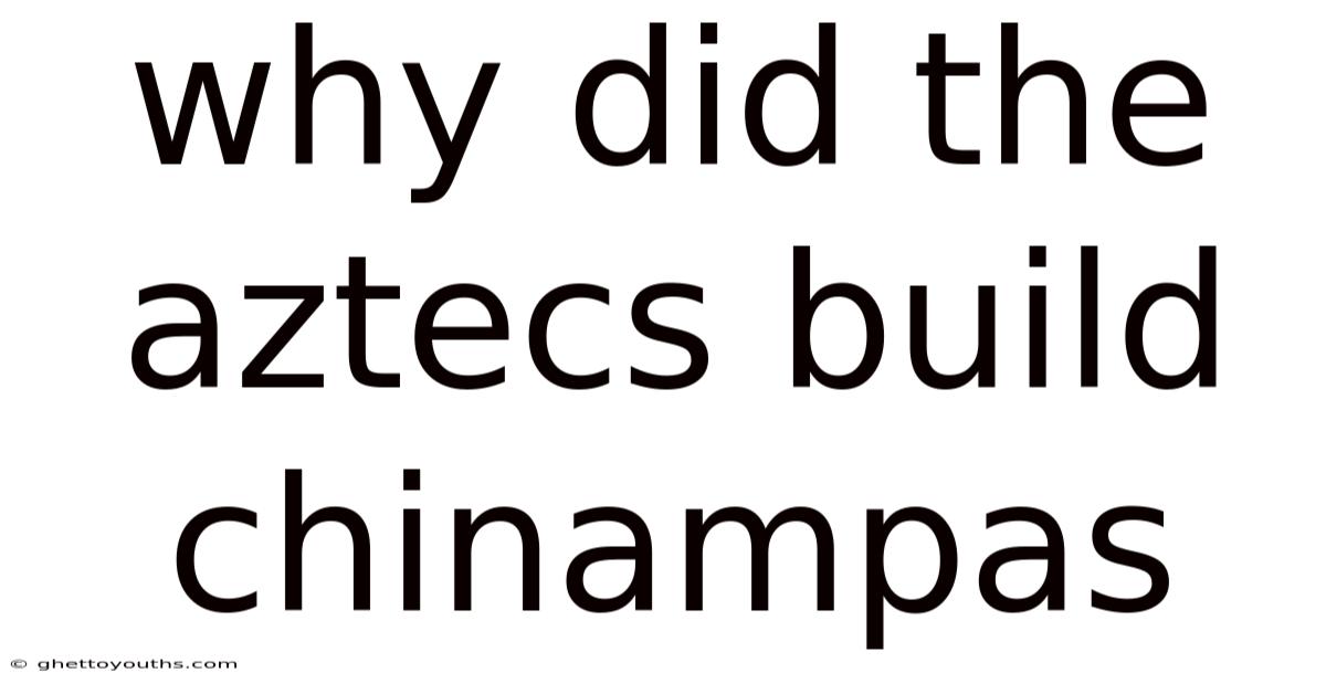 Why Did The Aztecs Build Chinampas