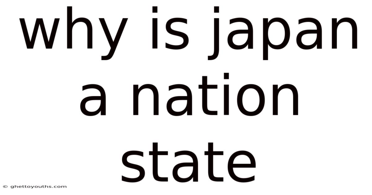 Why Is Japan A Nation State